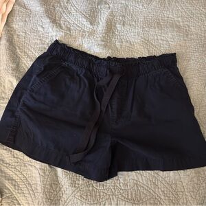 Women's navy blue drawstring Casual Shorts